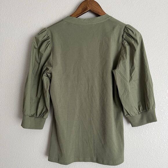 Veronica Beard Women's Size M Coralee Top Sage Green - Picture 2 of 6